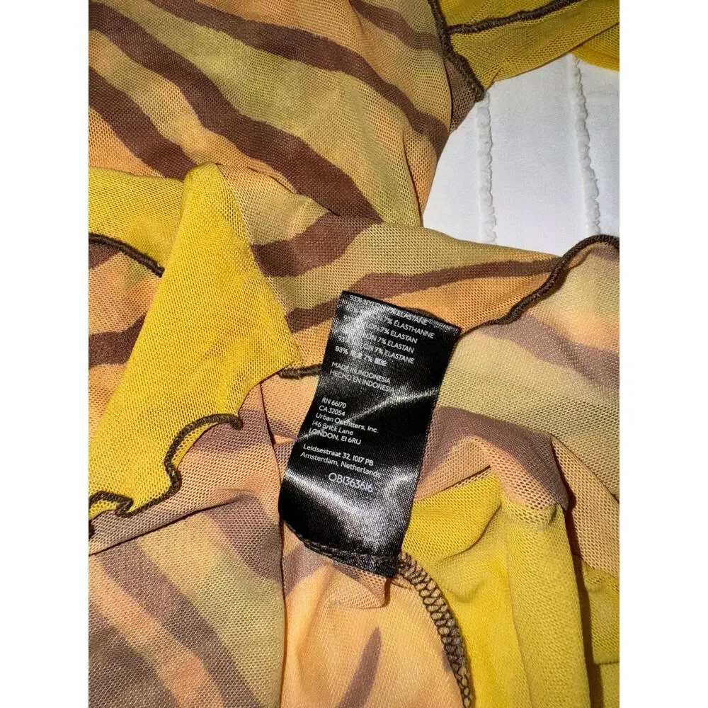 Urban Outfitters Y2K Sheer Mesh Top Women's Small Festival Indie Sleaze Rave EDC - Picture 11 of 16